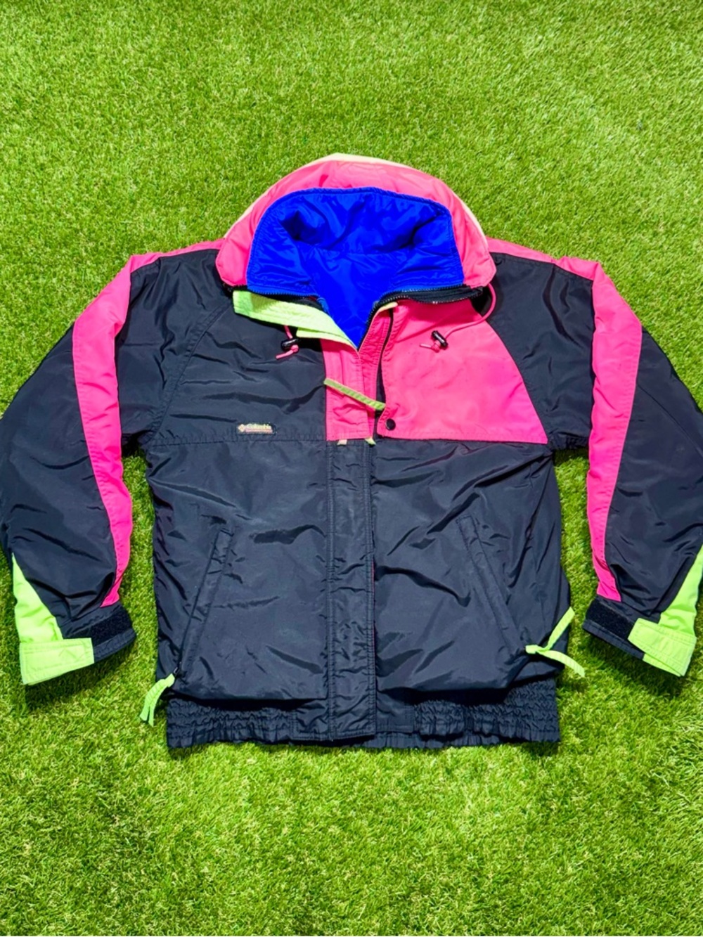 Vintage Columbia Criterion Womens Ski Winter Jacket 2Pc 3-In-1 Colorblock Pink